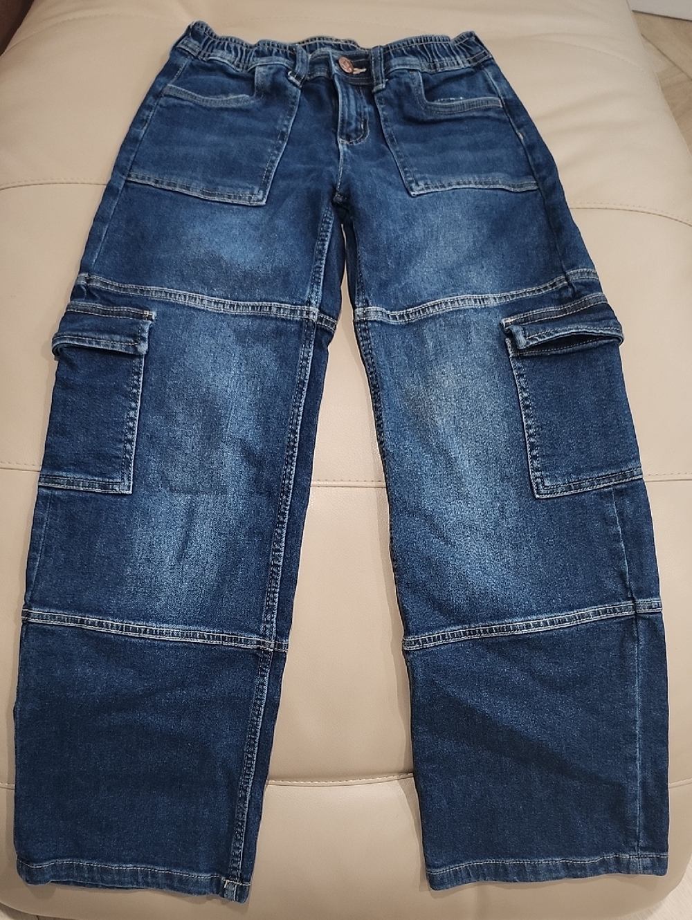 Justice Girls Dark Blue Cargo Jeans